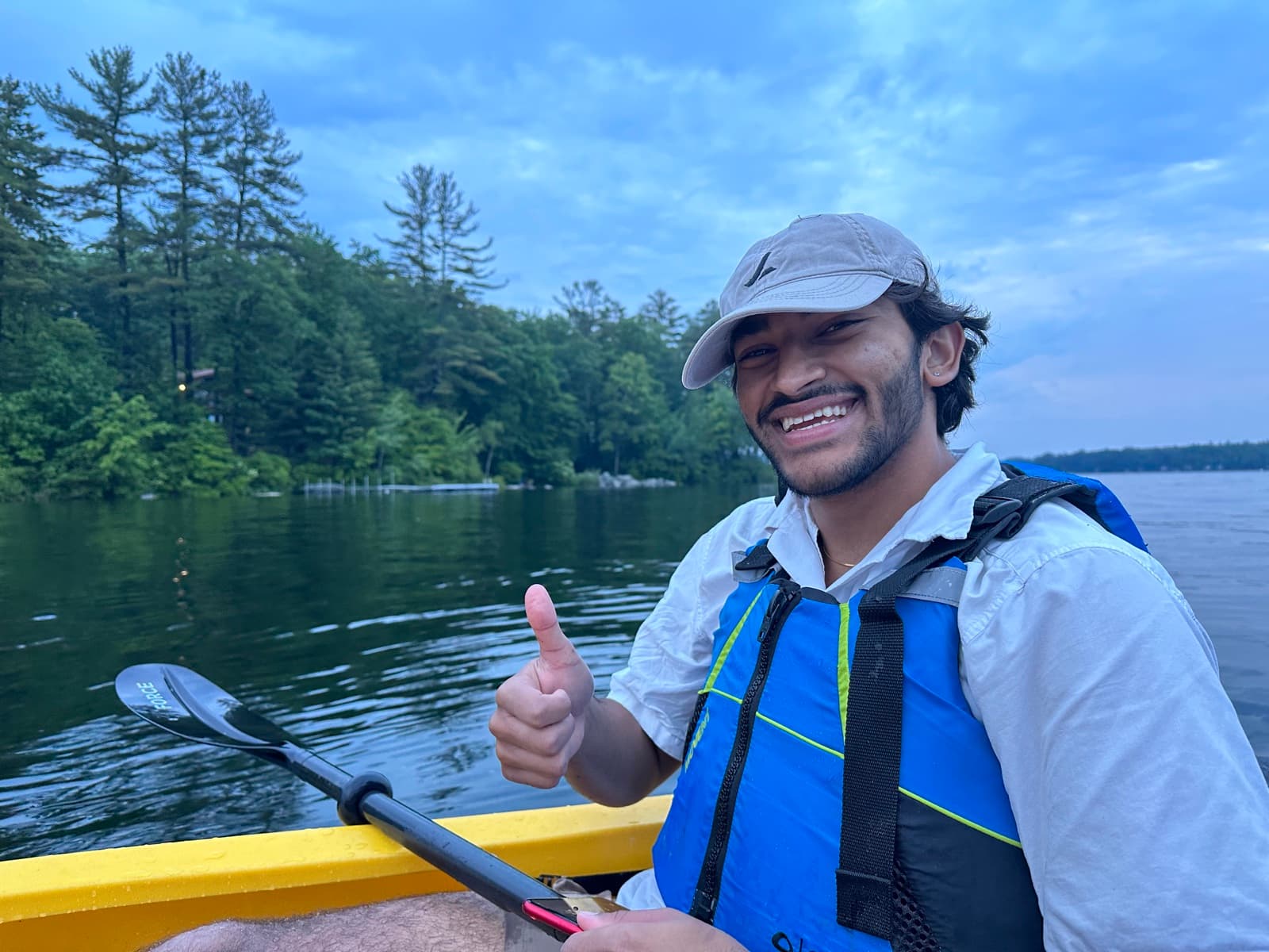 Kayaking with Brad in Jordan Bay. In Raymond, ME. June’23.