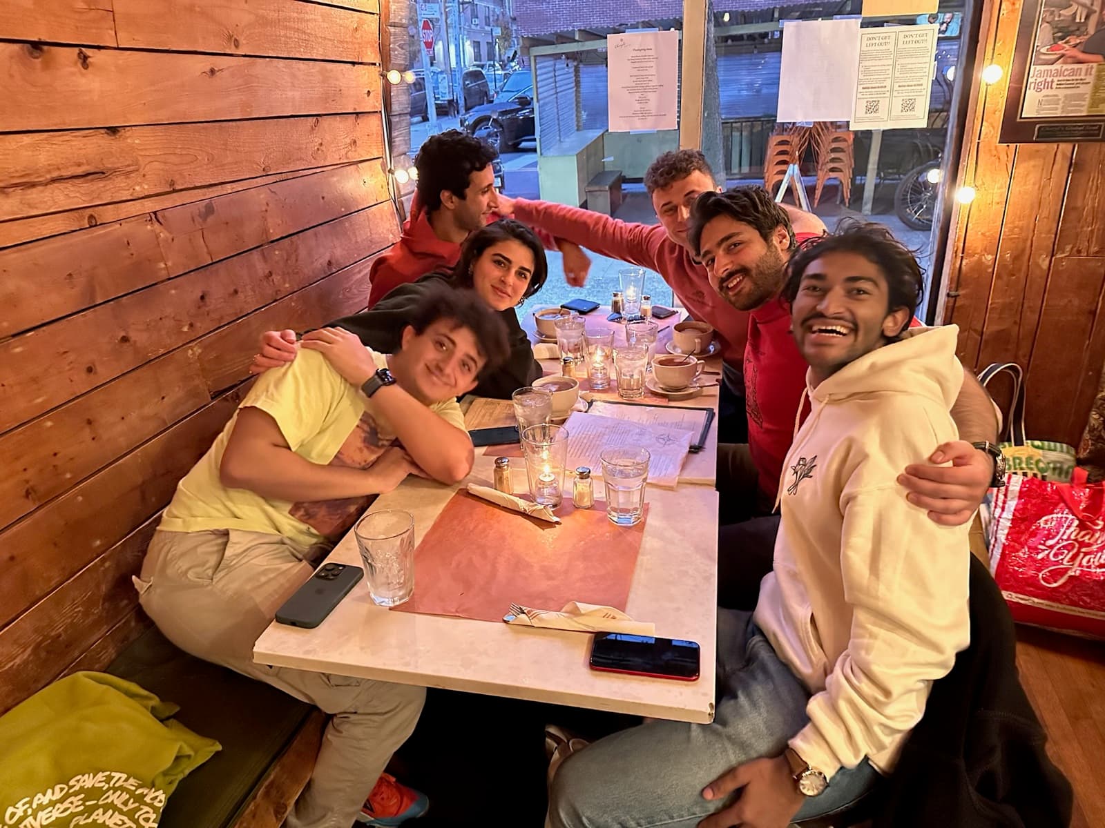 Thanksgiving dinner with the family away from home. With Omar, Gaia, Ahmad, Quinn, Wesam in Prospect Heights, Nov’23.
