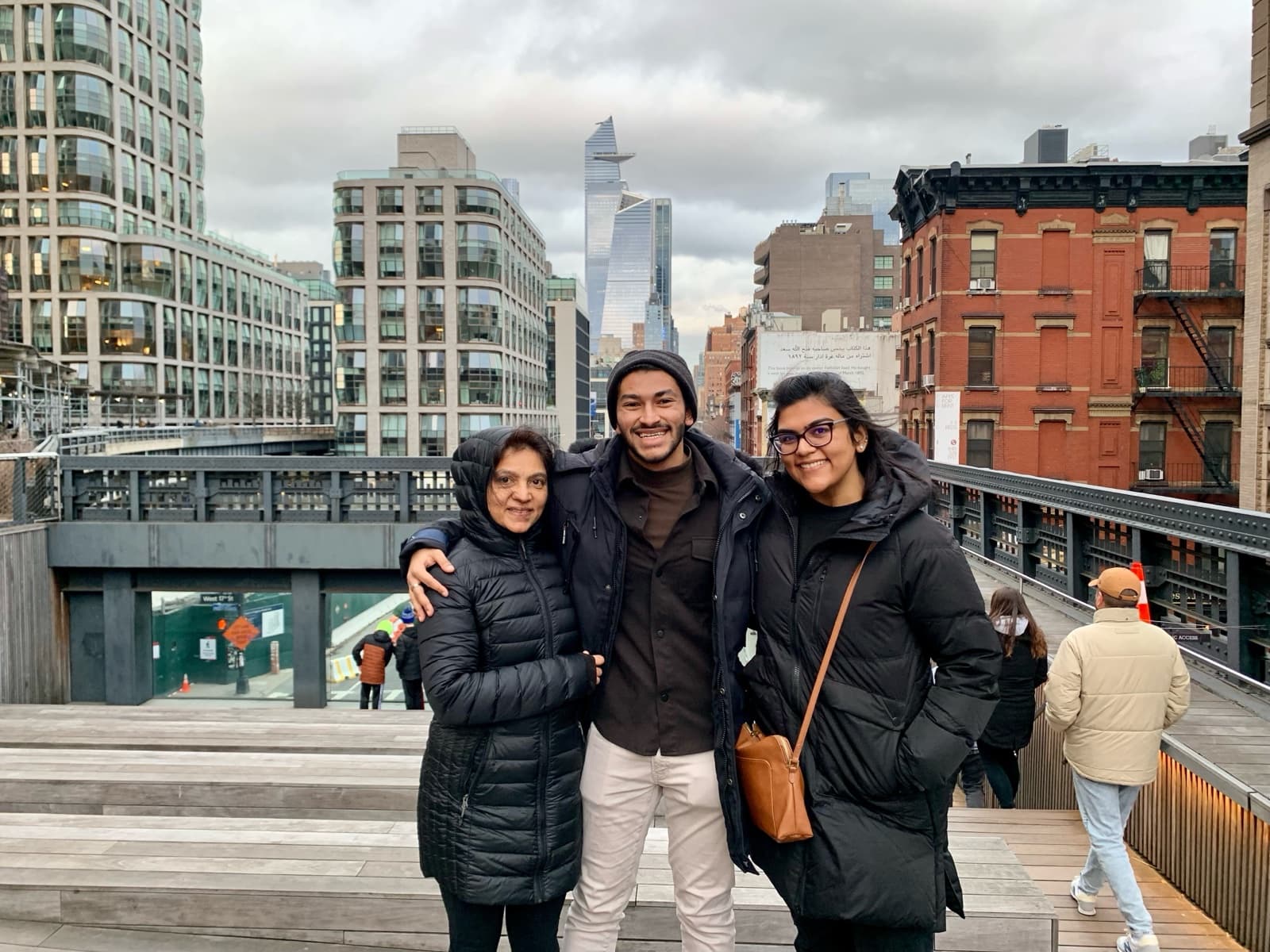 Mom and Ayesha (sister) visit NYC. At the High Line, Feb’23.