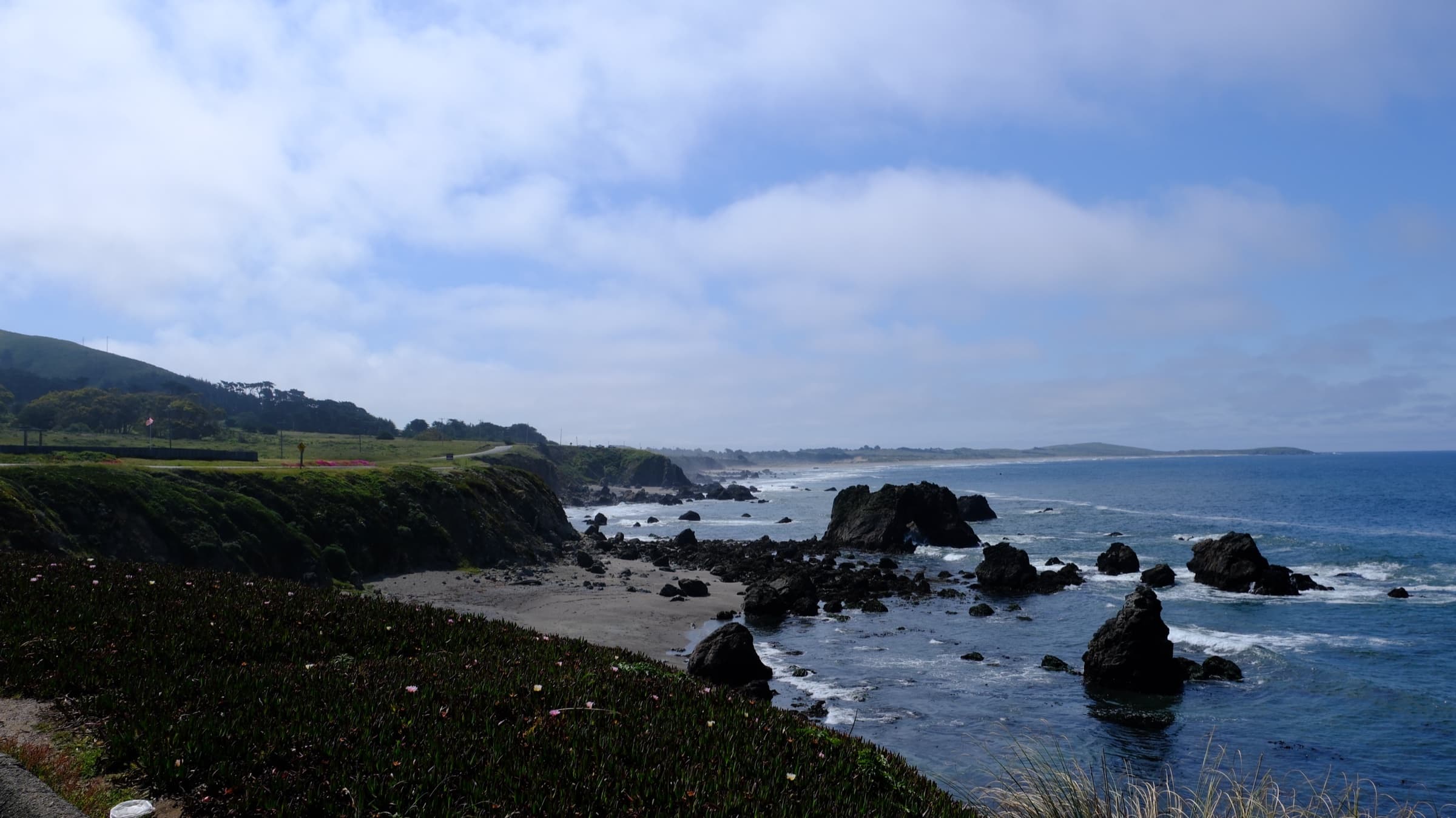Turnout along Highway 1, by Bodega Bay